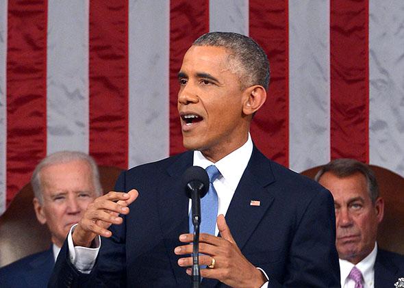 President Obama delivers the State of the Union.